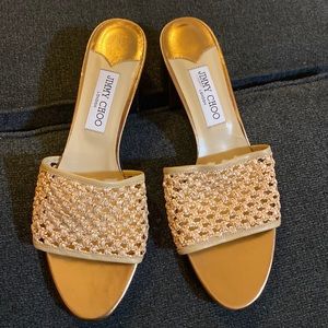 JIMMY CHOO Minea 45 mid-heel mules size 41.5